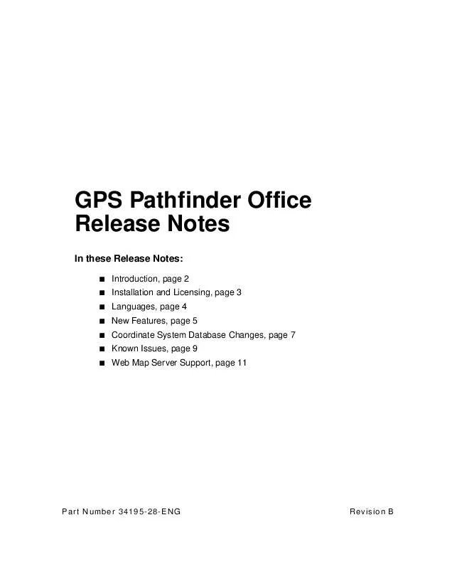 Mode d'emploi TRIMBLE GPS PATHFINDER OFFICE