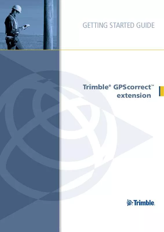 Mode d'emploi TRIMBLE GPSCORRECT EXTENSION 3.14