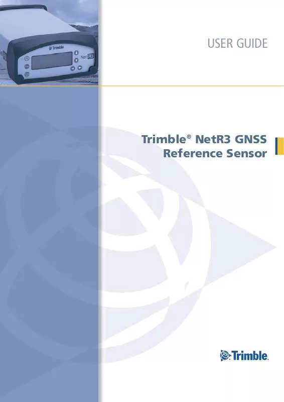 Mode d'emploi TRIMBLE NETR3 GNSS 3.63
