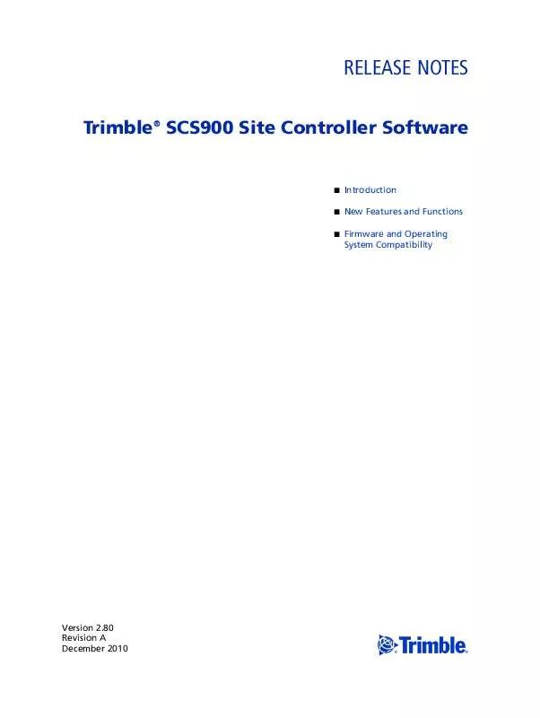 Mode d'emploi TRIMBLE SCS900