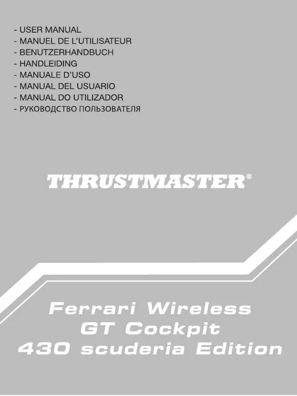 Mode d'emploi TRUSTMASTER FERRARI WIRELESS F430 COCKPIT