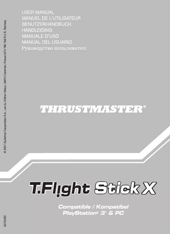 Mode d'emploi TRUSTMASTER T.FLIGHT STICK X