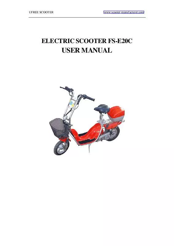 Mode d'emploi UFREE SCOOTER ELECTRIC SCOOTER FS-E20C