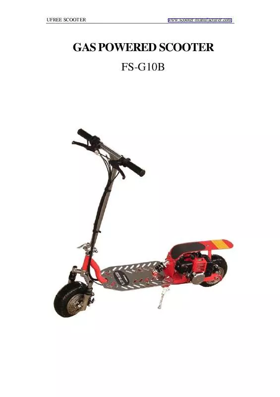 Mode d'emploi UFREE SCOOTER GAS SCOOTER FS-G10
