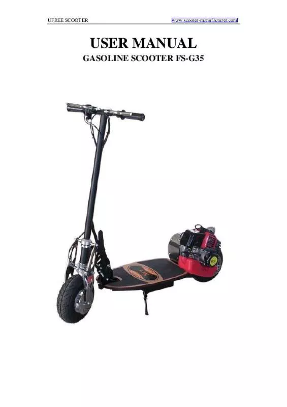 Mode d'emploi UFREE SCOOTER GAS SCOOTER FS-G35