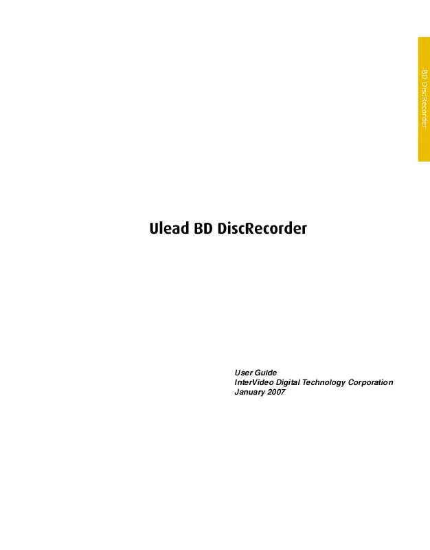 Mode d'emploi ULEAD BD DISCRECORDER 2.7