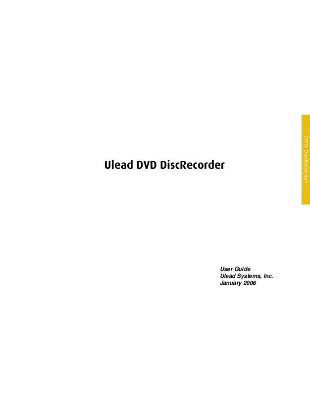 Mode d'emploi ULEAD DVD DISCRECORDER 2.2