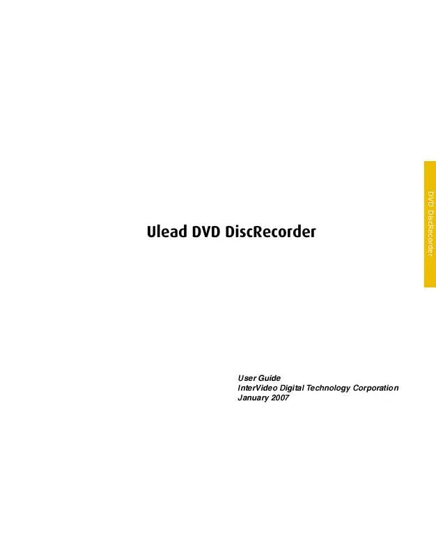 Mode d'emploi ULEAD DVD DISCRECORDER 2.3