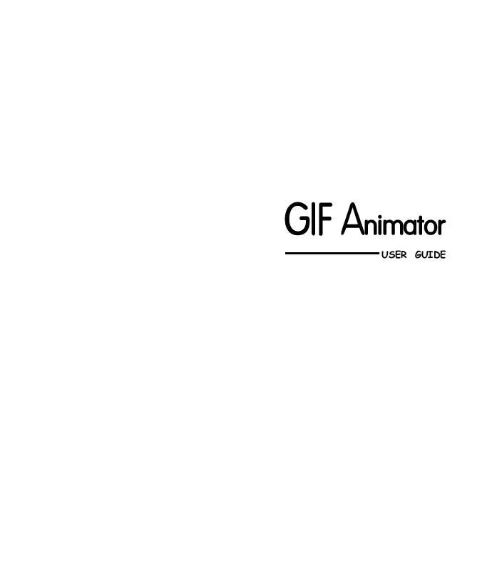 Mode d'emploi ULEAD GIF ANIMATOR 4.0