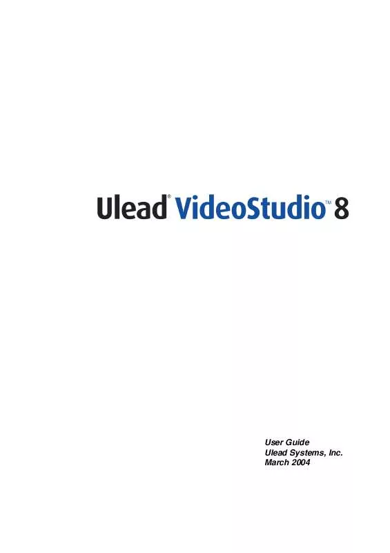 Mode d'emploi ULEAD VIDEO STUDIO 8