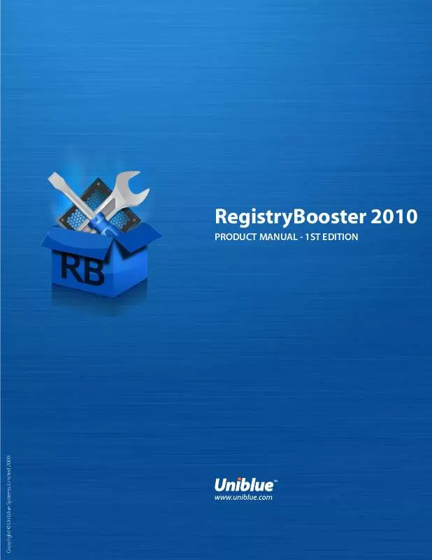 Mode d'emploi UNIBLUE REGISTRYBOOSTER 2010