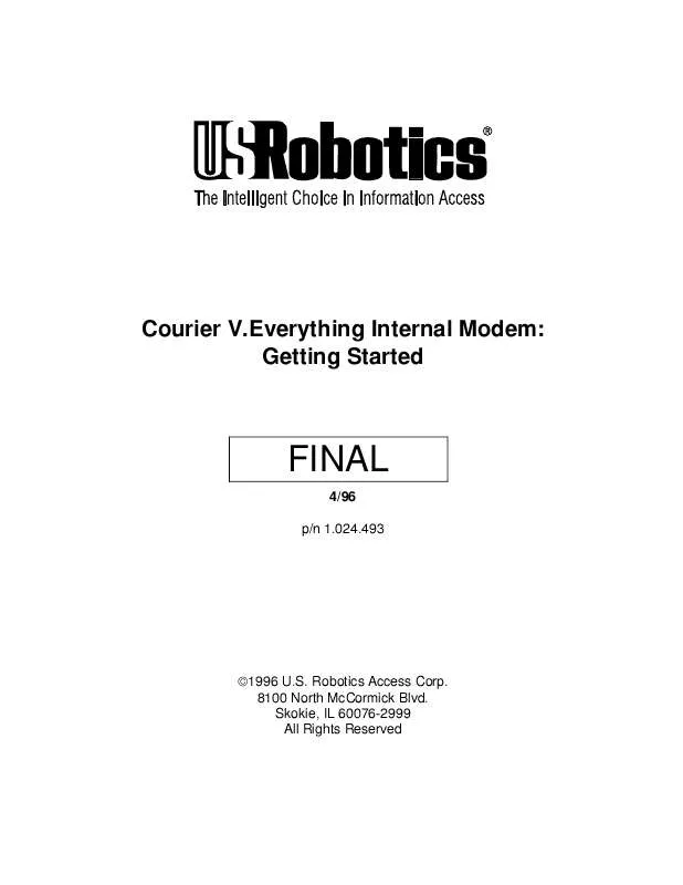 Mode d'emploi US ROBOTICS 3CP3453