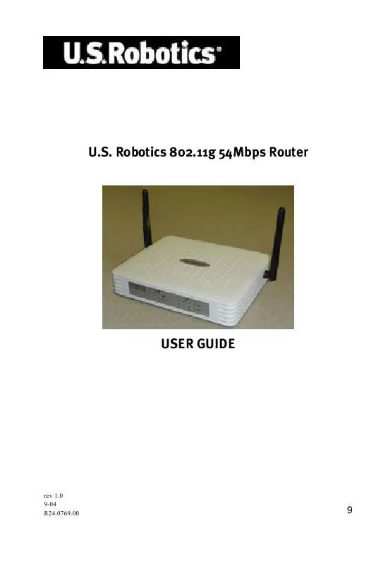 Mode d'emploi US ROBOTICS USR5462