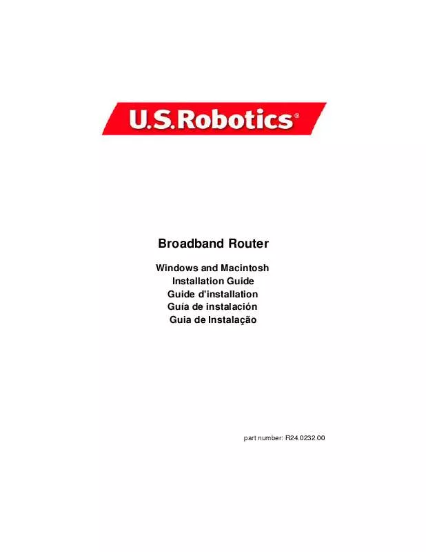 Mode d'emploi US ROBOTICS USR8000A