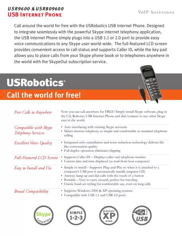 Mode d'emploi US ROBOTICS USR809600
