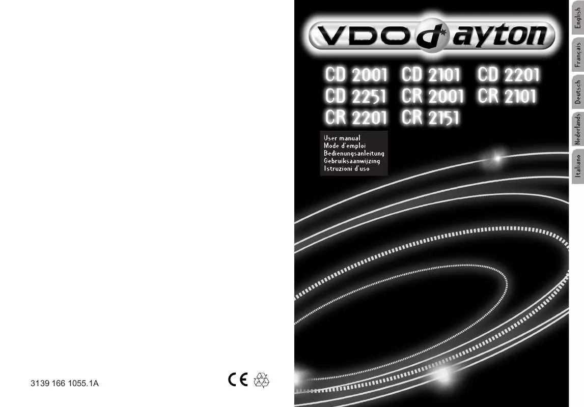 Mode d'emploi VDO DAYTON CD 2001