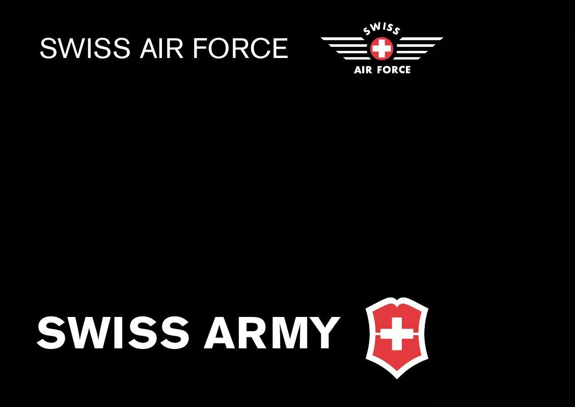 Mode d'emploi VICTORINOX SWISS ARMY SWISS AIR FORCE