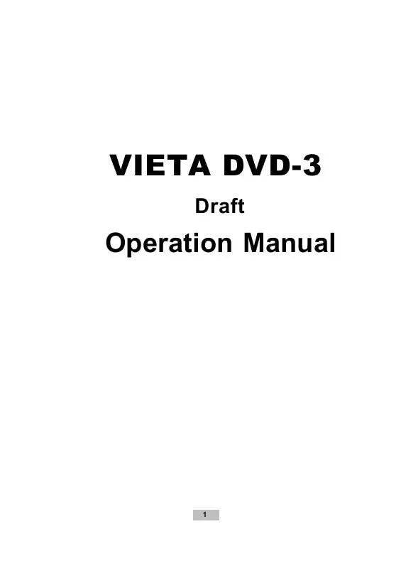 Mode d'emploi VIETA DVD-3