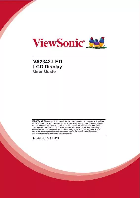 Mode d'emploi VIEWSONIC VA2342-LED