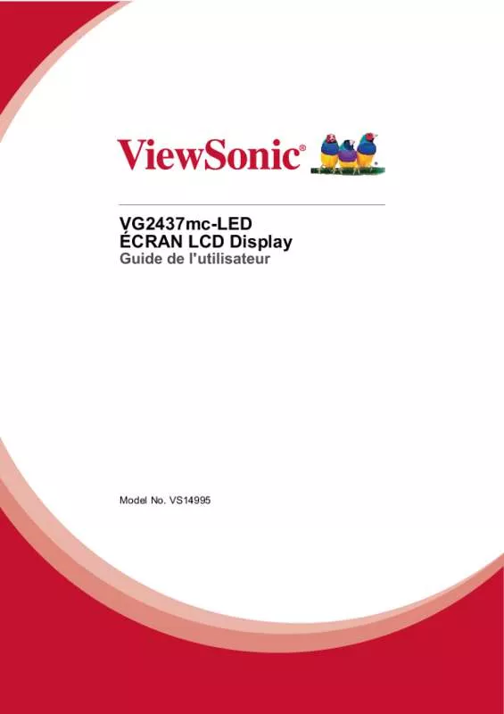 Mode d'emploi VIEWSONIC VG2437MC-LED