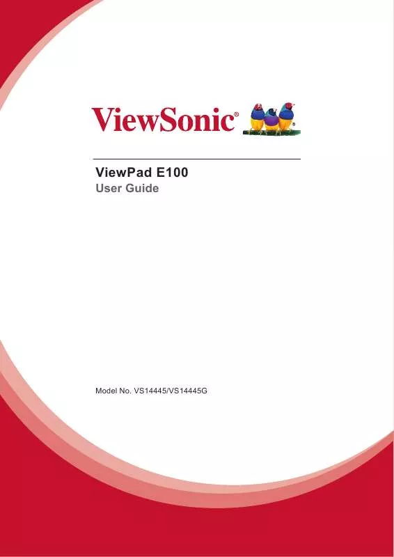 Mode d'emploi VIEWSONIC VIEWPAD E100