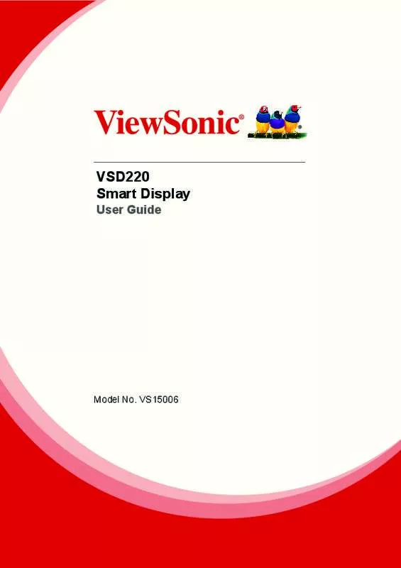Mode d'emploi VIEWSONIC VSD220