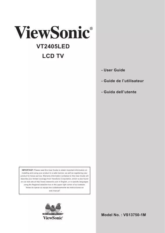 Mode d'emploi VIEWSONIC VT2405LED