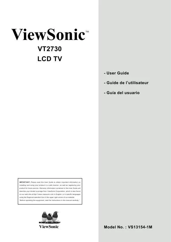Mode d'emploi VIEWSONIC VT2730