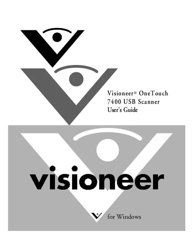 Mode d'emploi VISIONEER 7400