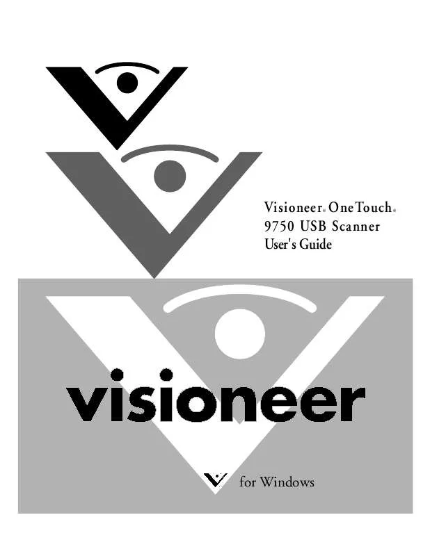 Mode d'emploi VISIONEER 9750