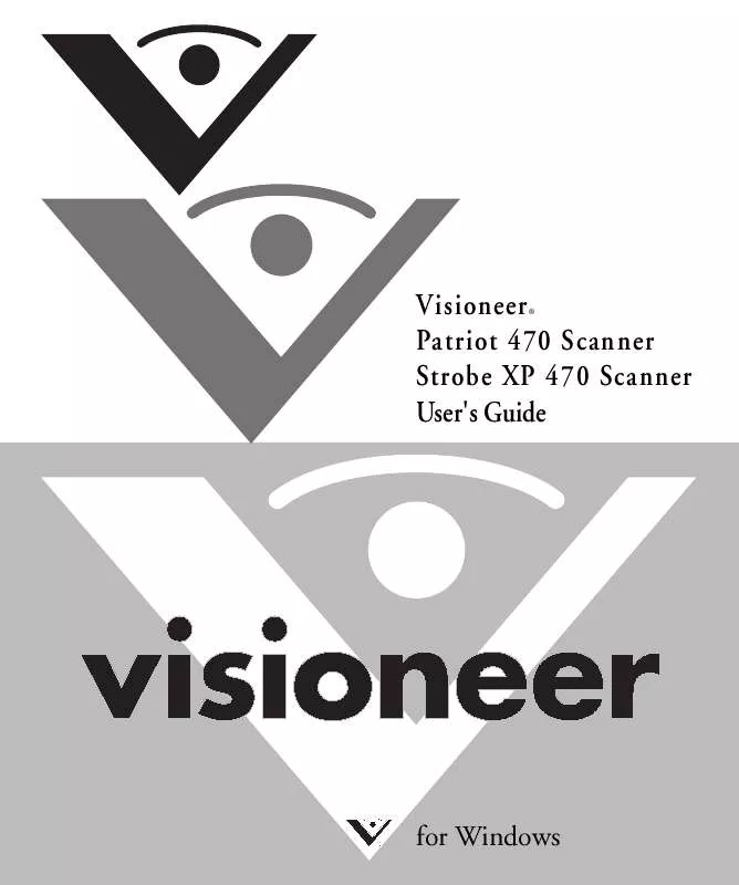 Mode d'emploi VISIONEER STROBE XP 470 SCANNER