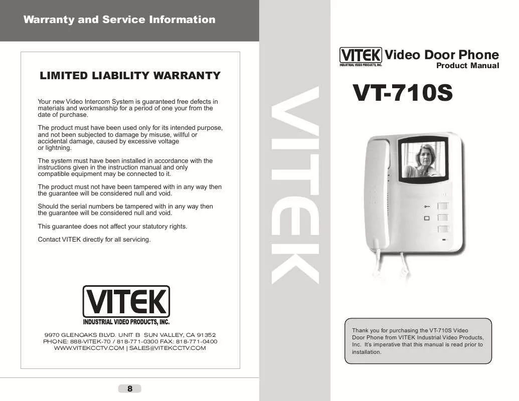 Mode d'emploi VITEK VT-710S