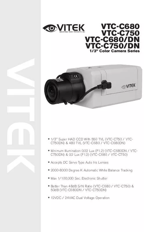 Mode d'emploi VITEK VTC-C680-DN