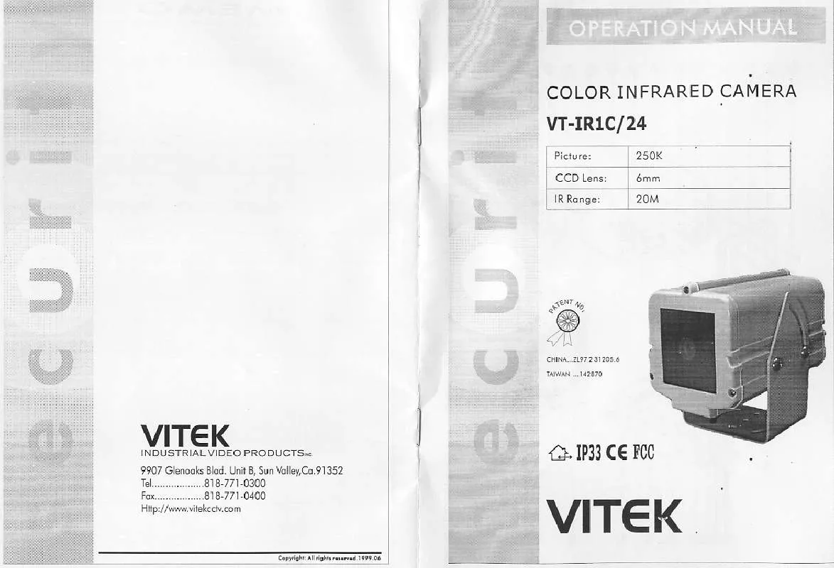 Mode d'emploi VITEK VTC-IR1C-24