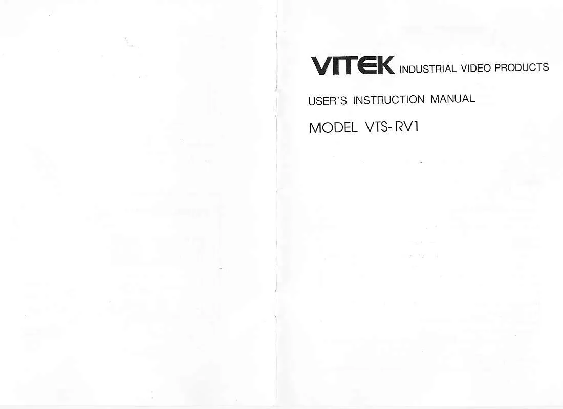 Mode d'emploi VITEK VTS-RV1