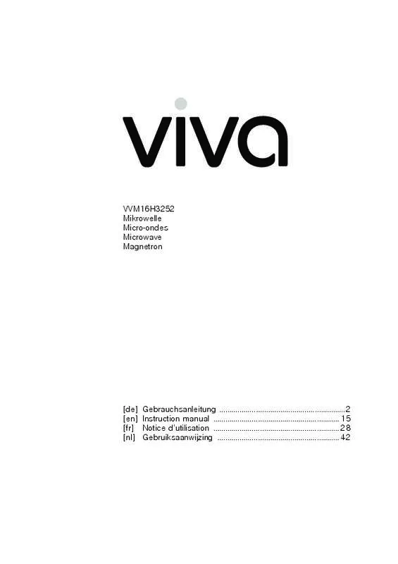 Mode d'emploi VIVA VVM16H3252