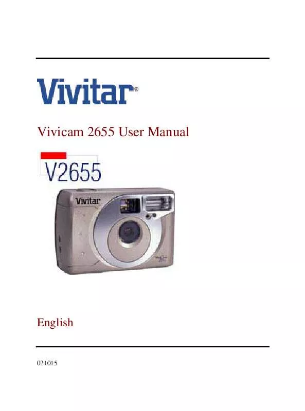 Mode d'emploi VIVITAR VIVICAM 2655