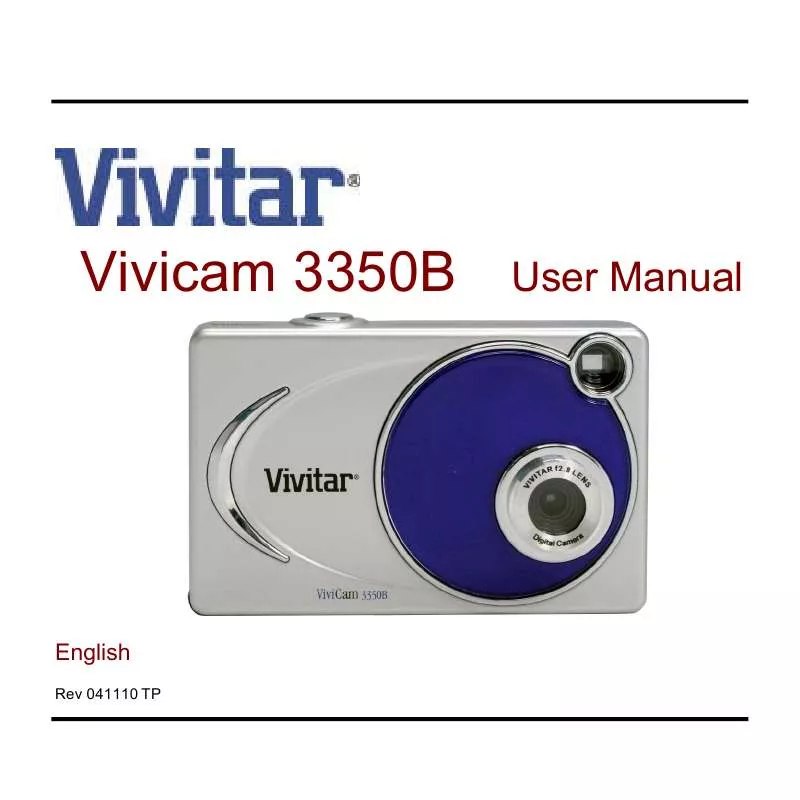 Mode d'emploi VIVITAR VIVICAM 3350B