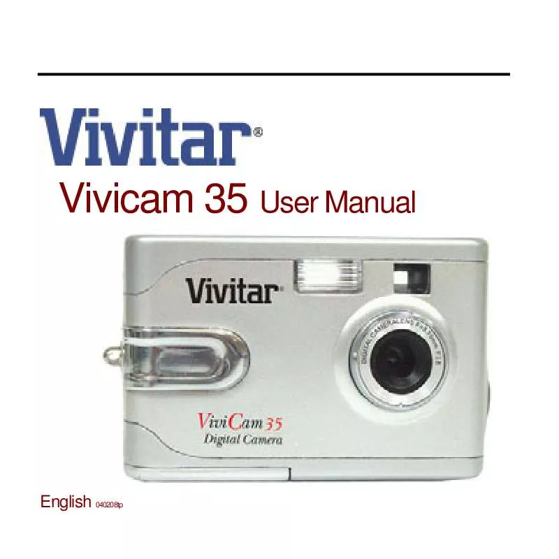 Mode d'emploi VIVITAR VIVICAM 35