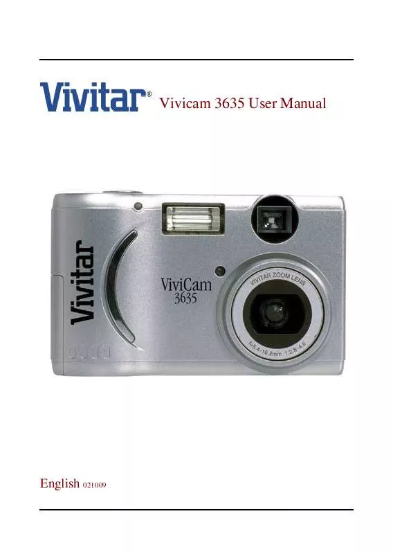 Mode d'emploi VIVITAR VIVICAM 3635