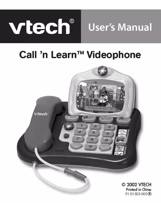 Mode d'emploi VTECH CALL-N-LEARN VIDEOPHONE