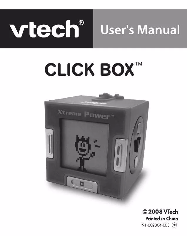 Mode d'emploi VTECH CLICK BOX-XTREME POWER