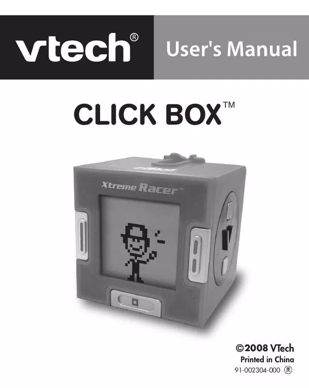 Mode d'emploi VTECH CLICK BOX-XTREME RACER