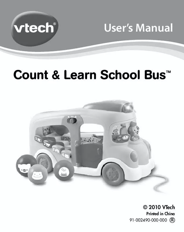 Mode d'emploi VTECH COUNT AND LEARN SCHOOL BUS