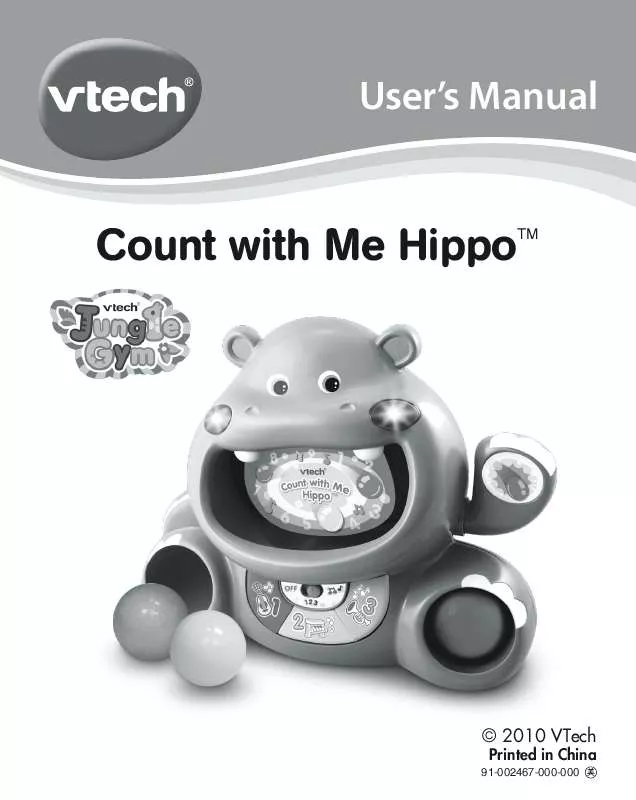 Mode d'emploi VTECH COUNT WITH ME HIPPO
