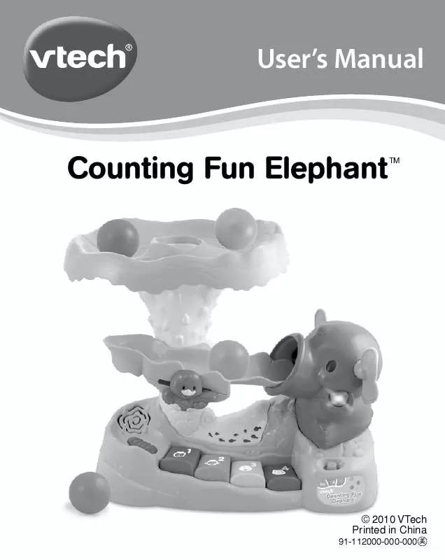 Mode d'emploi VTECH COUNTING FUN ELEPHANT