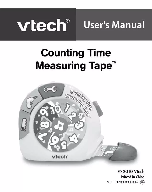 Mode d'emploi VTECH COUNTING TIME MEASURING TAPE