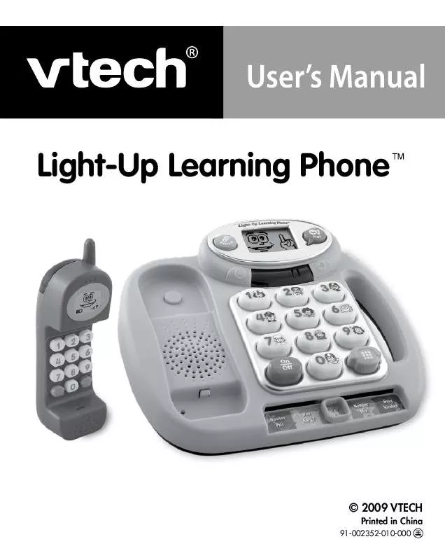 Mode d'emploi VTECH LIGHT-UP LEARNING PHONE