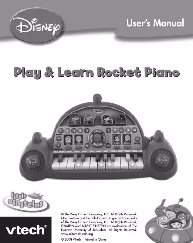 Mode d'emploi VTECH LITTLE EINSTEINS PLAYLEARN ROCKET PIANO