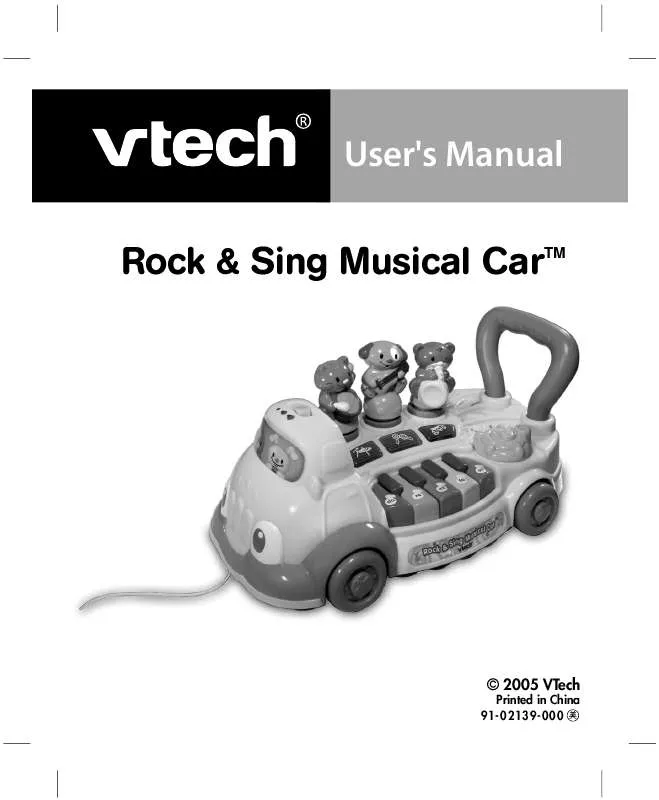 Mode d'emploi VTECH ROCK AND SING MUSICAL CAR
